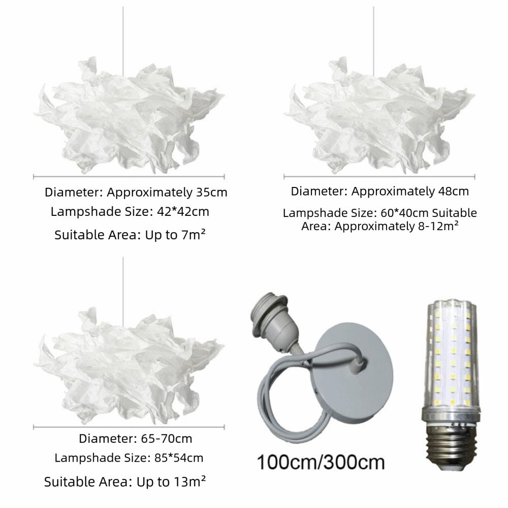 Natural Light Paper Lampshade Paper-based Simple Lampshade Art DIY Cloud Lampshade Hallway