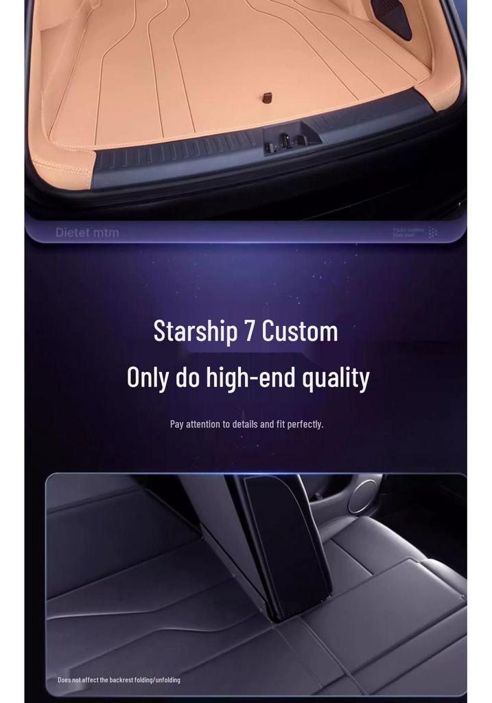 26 Galaxy Starship 7EM-i 2026 Trunk Mat: Wear-Resistant Car Interior Decoration