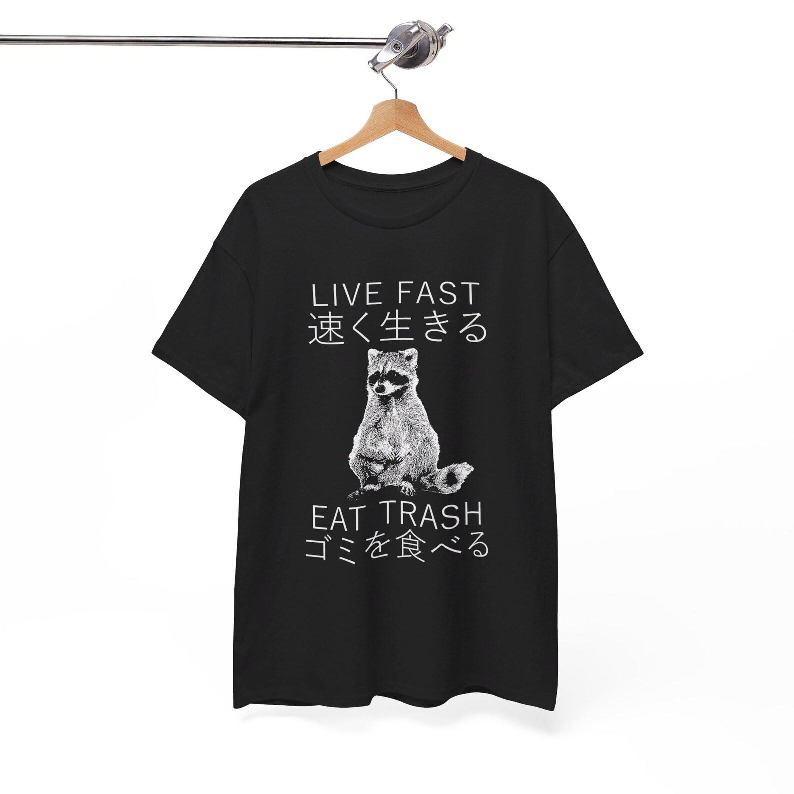 Live Fast Japanese Raccoon T-Shirt L