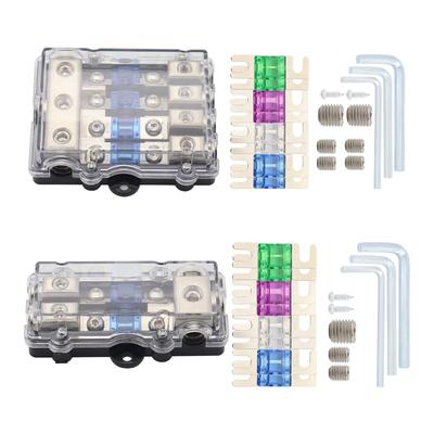 Fused Power Distribution Block Set Anl Fuse Holder Vehicle Repair Parts Strong Fireproofing Grade for Car Audio Replacements