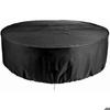 Garden Furniture Cover, Waterproof and Durable Round Garden Table Cover for Outdoor, Furniture 230x110cm
