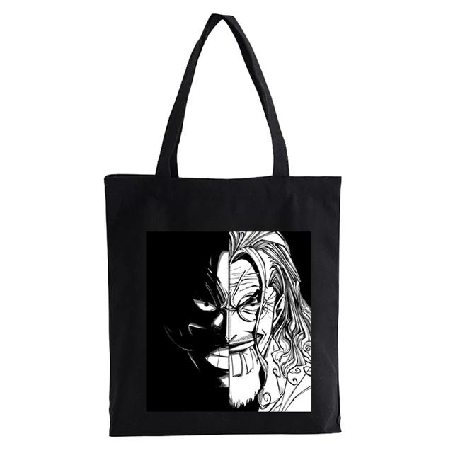 One Piece Shopping Bag Anime ZORO Graphic Print Canvas Bag Teenage Students Reusable Shopper Handbag Bag Women's Bag Bolsas