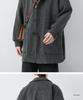 Men's Corduroy Wool Coat - Mid-Length, Loose Fit, Spring/Autumn, Hong Kong & Korean Style
