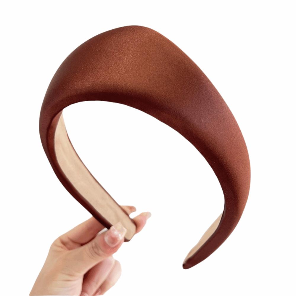 Retro Simple Fabric Women Hairband Elegant Anti Slip Hair Hoop Triangle Wide Edge Headband  Women