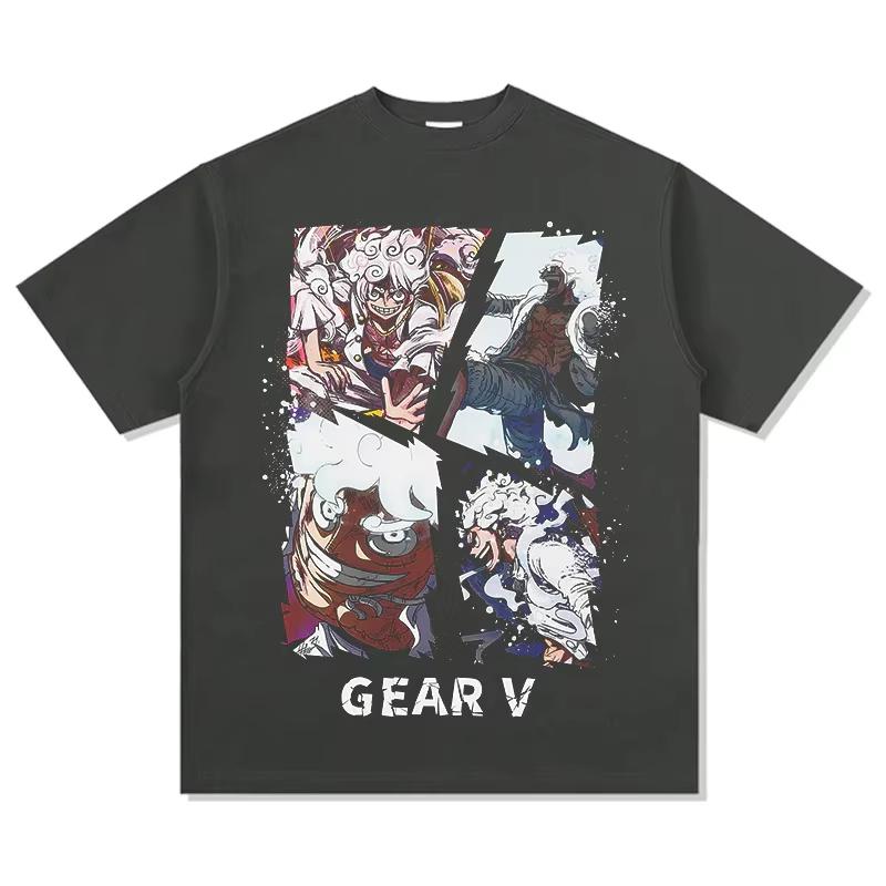 

One Piece Japanese Anime Pure Cotton Tshirt Summer Unisex and Women Anime Enthusiasts Fashion Sports Ventilate Streetwear Tshirt 4XL
