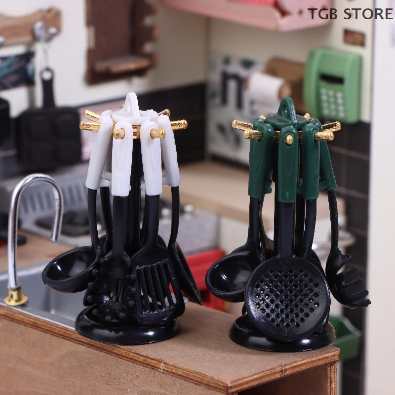 1Set Mini Plastic Spatula Utensils Model Mini Kitchenware Models Shooting Scene Props