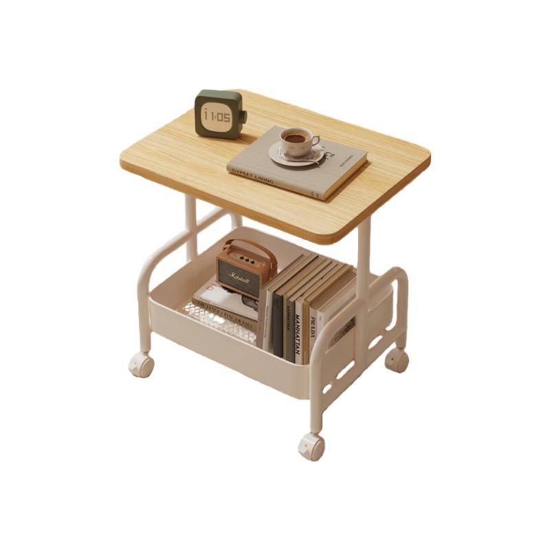 Shanshan Holz Kunst Teetisch, Wohnzimmer Beweglicher Beistelltisch, Sofa Aufbewahrung mit Rädern, Couchtisch, Schlafzimmer Aufbewahrungsregal, Kleiner Tisch