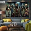 A 2D Plane Background Featuring a Group of Rotting Zombies Decorative Props Polyester Banners Home Decorations.zyc