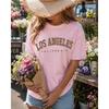 Retro and Trendy TShirt Classic and Versatile Casual Comfortable Round Neck Short Sleeved Tee From Los Angeles California Trend