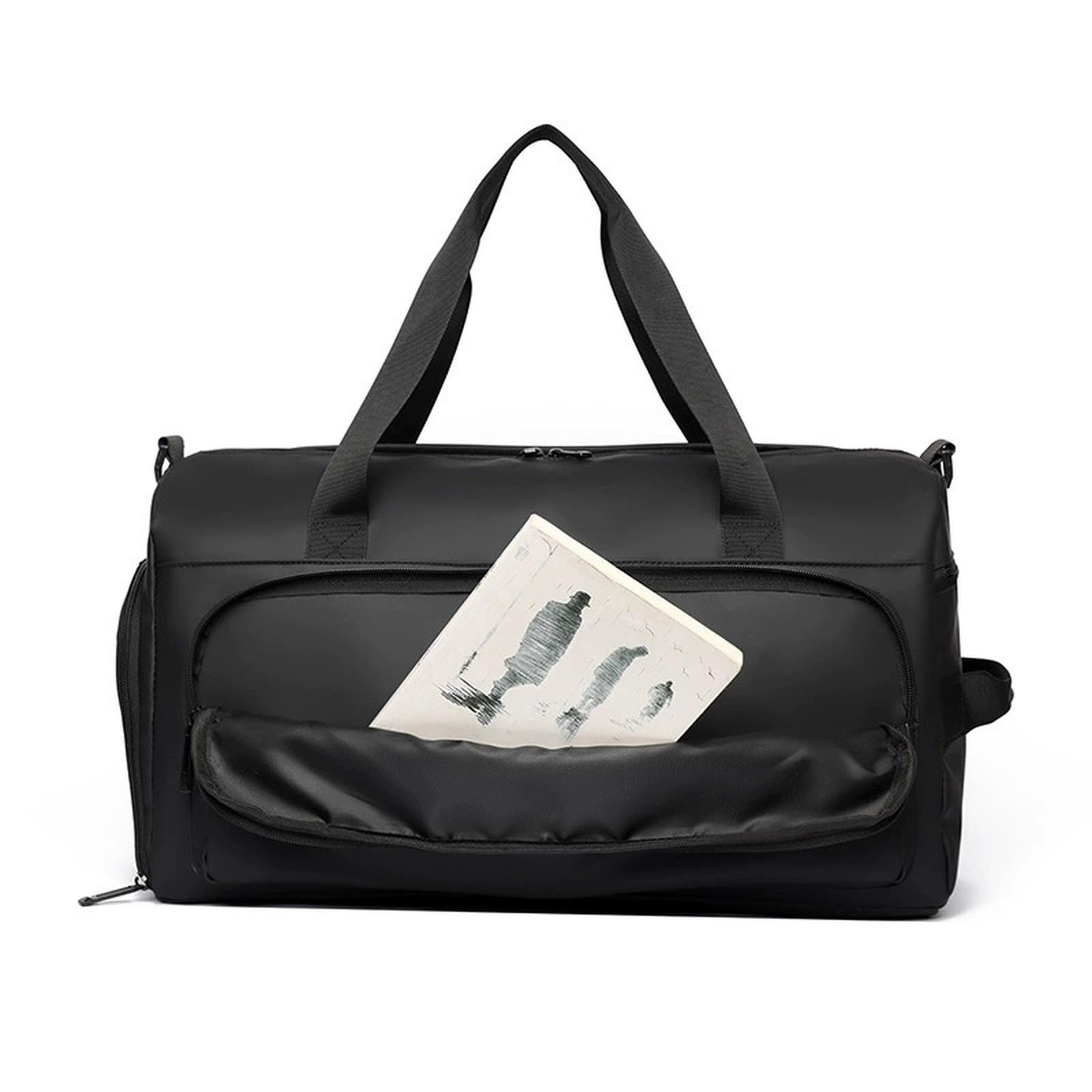 

Sports Gym Bag, Large Capacity Handbag,Portable Travel Duffel Bag, Multi-compartment with Shoes Storage,Perfect for Vacation,Gym One Size чёрный