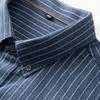 Men's Plus Size Striped Brushed Long Sleeve Casual Shirt