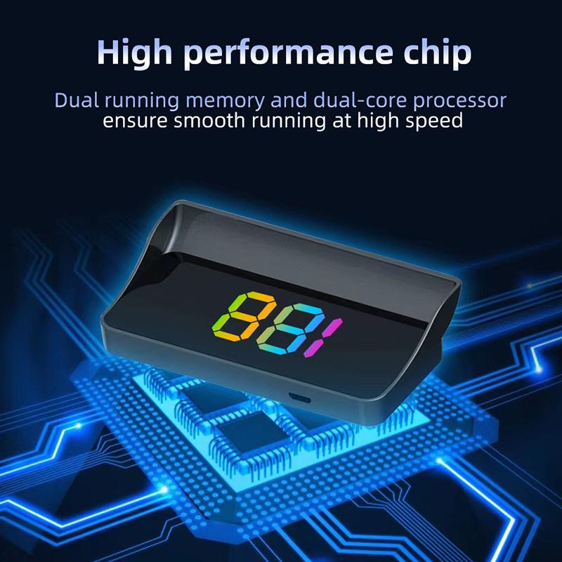Car Windshield Projector Digital Speed Hud Colorful Speedometer Head Up Display Kmh Plug And Play Gps For Truck Vehicles