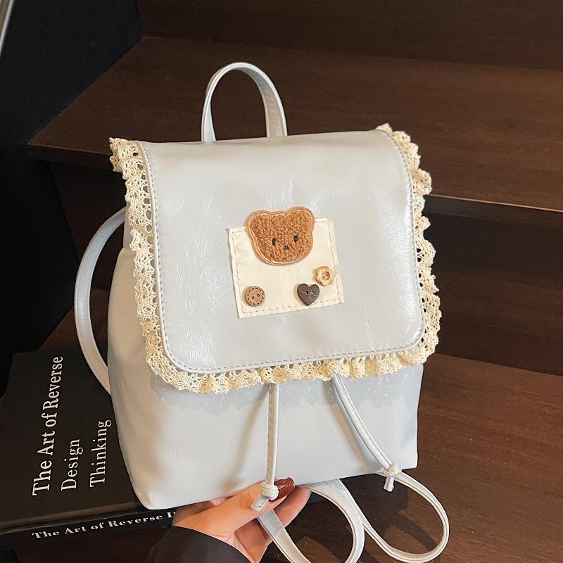 Spring and summer new small fresh Korean version portable tote bag college style sweet casual senior feeling backpack female