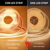 220V COB LED Strip Light 296 LEDs/m High Brightness Waterproof Flexible LED Tape Ribbon for Room Kitchen Outdoor Lighting 230V