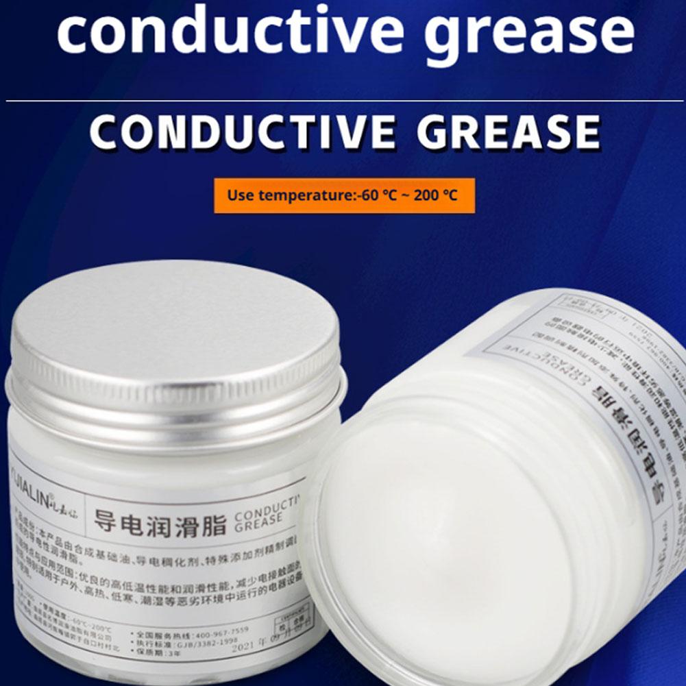 100g Electric Contact Grease Conductive Paste Lubricant Electricity Compound Grease Resistance Value Low Electrical Equipment