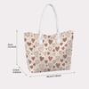 Sweet Heart Print Tote Bag Fashion Casual Ladies Daily Shoulder Handbag Portable Shopping Purse for Women