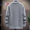 Cozy Up Men's Autumn and Winter Solid Thickened and Padded High-Collar Sweater