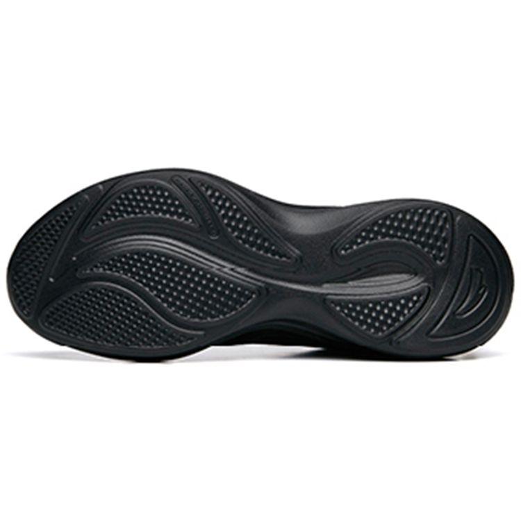 Anta Running Series Shock Absorption Non-Slip Durable Low-Top Running Shoes Women Sneaker Black Silver 922235520-4