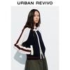 UR Women's Color Block Double Zipper Knitted Cardigan