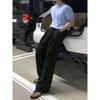 Men's wide-leg pants, new spring and autumn style, loose straight cut, drapey, versatile casual floor-length pants