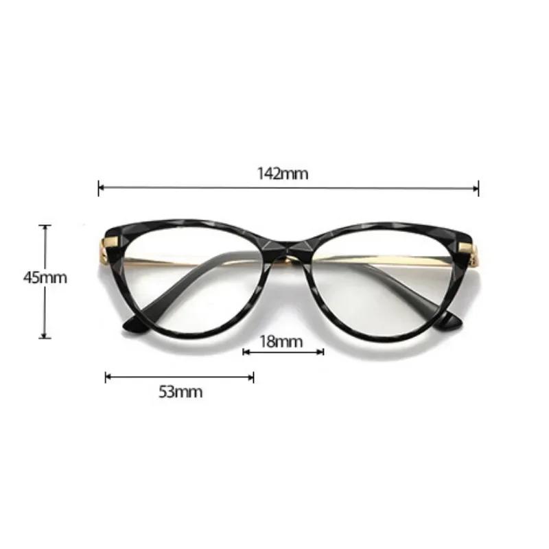 New Sexy Cat Eye Glasses Women Anti Blue Light Transparent Eyewear Brand Designer Vintage Clear Eyeglasses Optical Frame Oculos