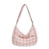 Korean Style Niche Dumpling Bag: Fashionable Cotton Pleated Crossbody Shoulder Bag for Women