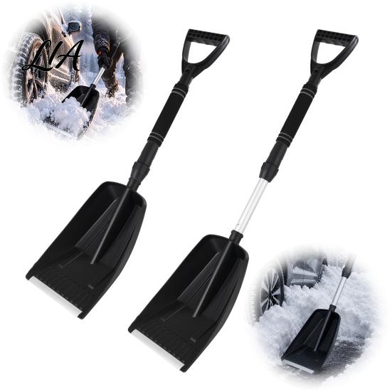 Car Ice Scraper Snow Shovel with Extendable Handle, for SUV Scratch Free Remover Truck Windshield, Scratch-Free Large Pivot Head Removal Tool