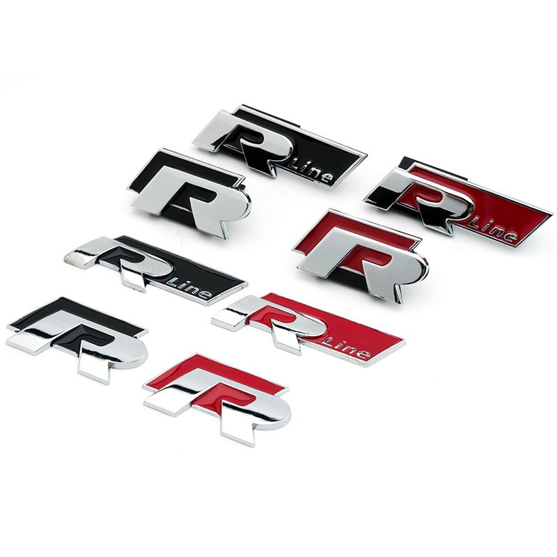 2026 Hot For VW VOLKSWAGEN 3D Metal Front Grill Badge Body Trunk Auto Emblem Sticker Car Stylin For Volkswagen VW R-line R GTI P