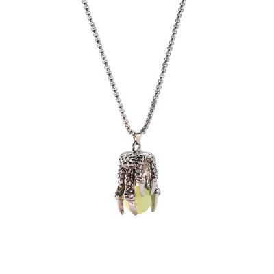 Drachenklaue Perlen Schlüsselbeinkette Naturstein Anhänger Halskette Unisex Schmuck