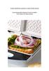 AFC Multifunctional Breakfast Maker: Automatic Double-Plate Sandwich Toaster & Electric Griddle