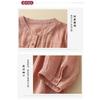 Cotton and Linen Shirt Thin Top Loose and Slimming Three-quarter Sleeve Solid Color Cardigan
