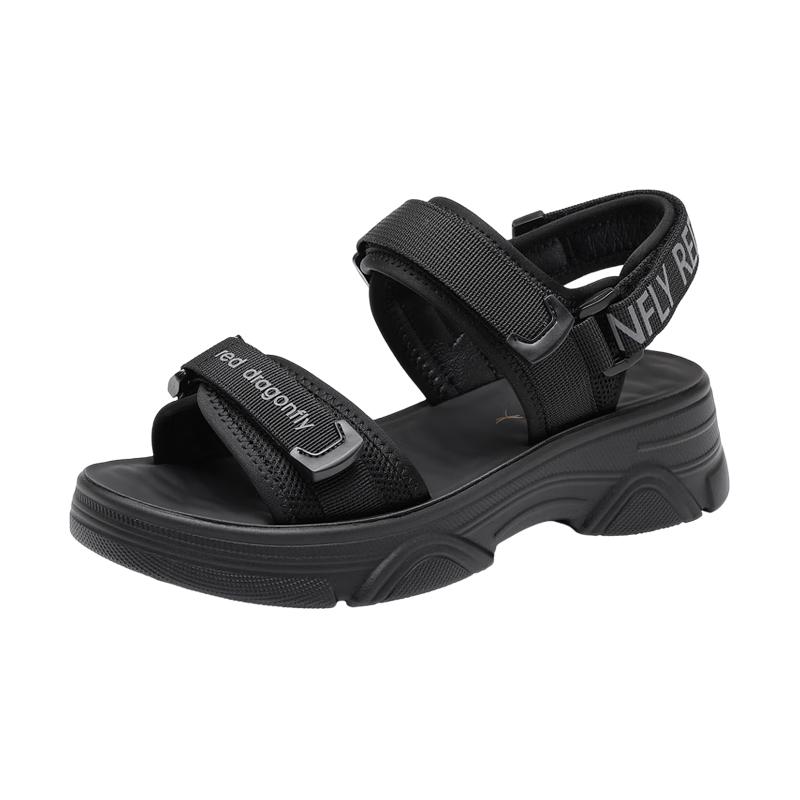 Женские спортивные сандалии для улицы Red Dragonfly с мягкой подошвой WTK251491 EU 36 чёрный