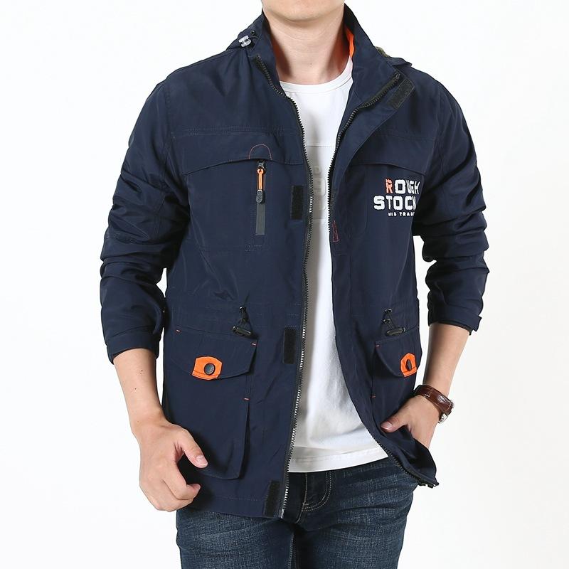 Spring and Autumn Outdoor Casual Jacket Middle-aged Jacket Large Size Medium and Long Waterproof Breathable Jacket