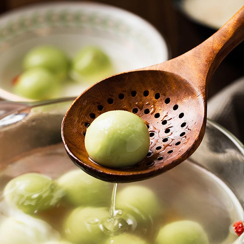 Sleuflepel Houten Keukenschep Afgietlepel Lange Houten Zeeflepel om te Koken Soeplepel Voedselzeeflepel Keukengerei