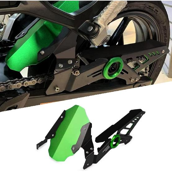 

for Ninja 500 SE Z500 2024-2025 Motorcycle Chain Guard Fender Chains Guard Fairing Rear Splash Fenders ninja500 se z500 Accessories (Green) зелений
