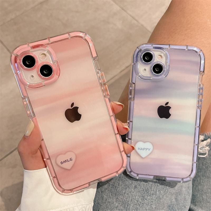 Cute Watercolor Flowers Phone Case For iPhone 11 12 13 Pro Max XS Max X 14 15 Pro MAX Luminous Hard Shockproof Bumper Back Cover