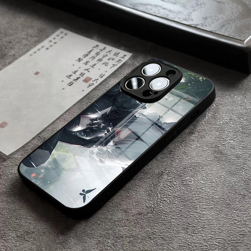 

Phone Case For IPhone 17 Pro Max 14 Pro 15 12 11 13 Mini X XR XS 16 Plus SE Glass Cover Nier Automata iPhone15