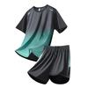 Ice Silk Quick-Dry Sports Suit: Unisex Short-Sleeve & Shorts for Summer Fitness & Outdoor Running