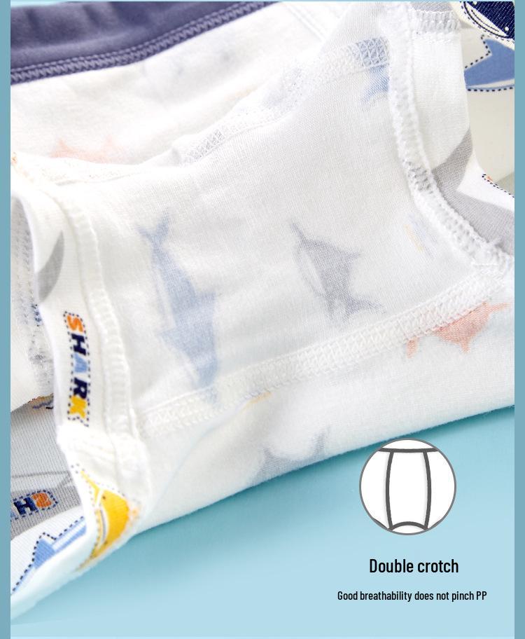 Dziecięca bielizna bokserki z czystej bawełny - Oddychająca, wygodna, z kreskówkowymi wzorami w rozmiarach S, M, L.