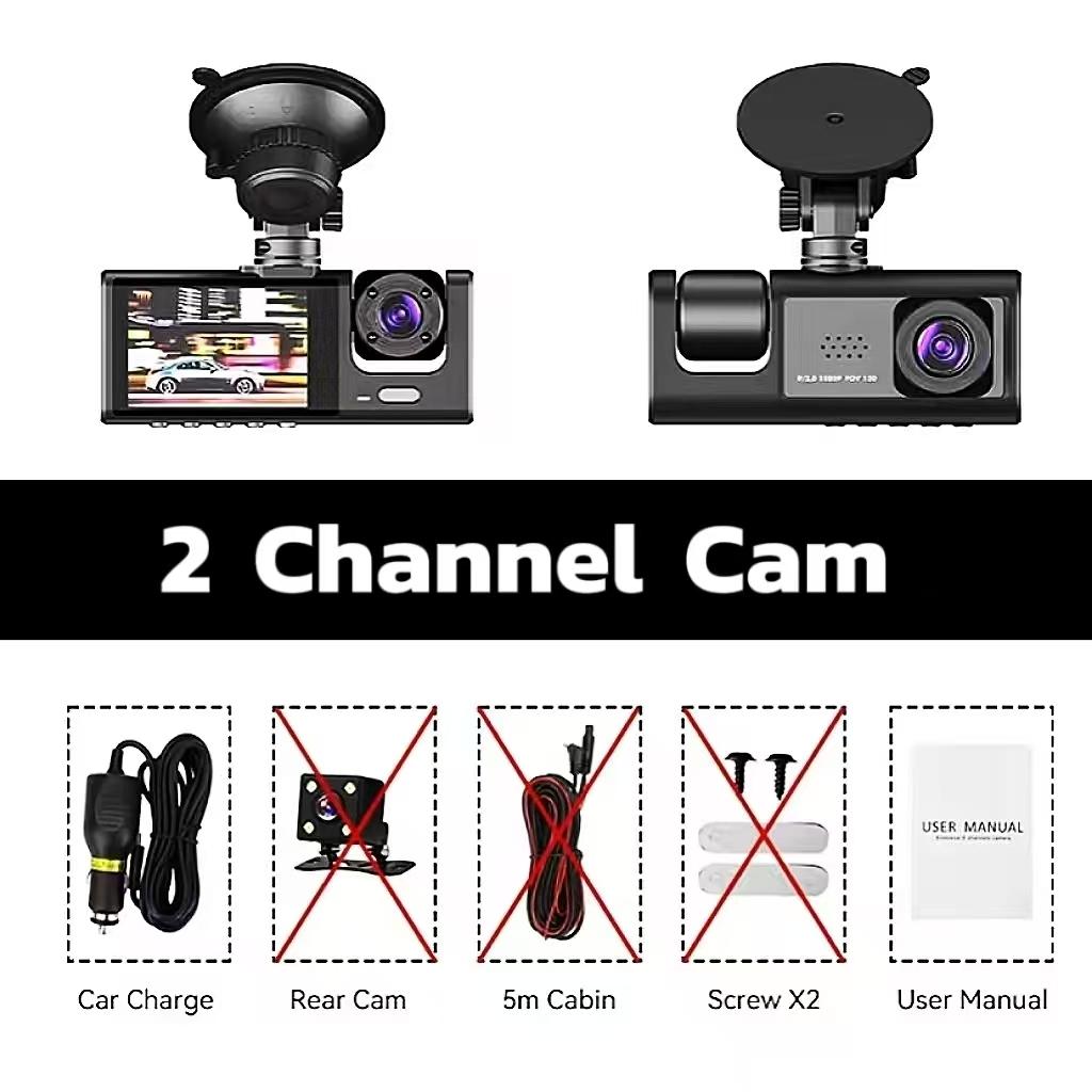 Dash Cam WIFI GPS Car DVR Mini Camera Video Dashcam Dual Lens Drive Recorder Black Box 24 Hour Monitoring Night Vision