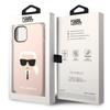 Karl Lagerfeld KLHCP14MSLKHLP iPhone 14 Plus / 15 Plus 6.7" hardcase pink Silicone Karl`s Head
