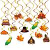 Celebration Thanksgiving Spirals Hanging Flag Party Decoration Supplies  Indoor Outdoor Decorations