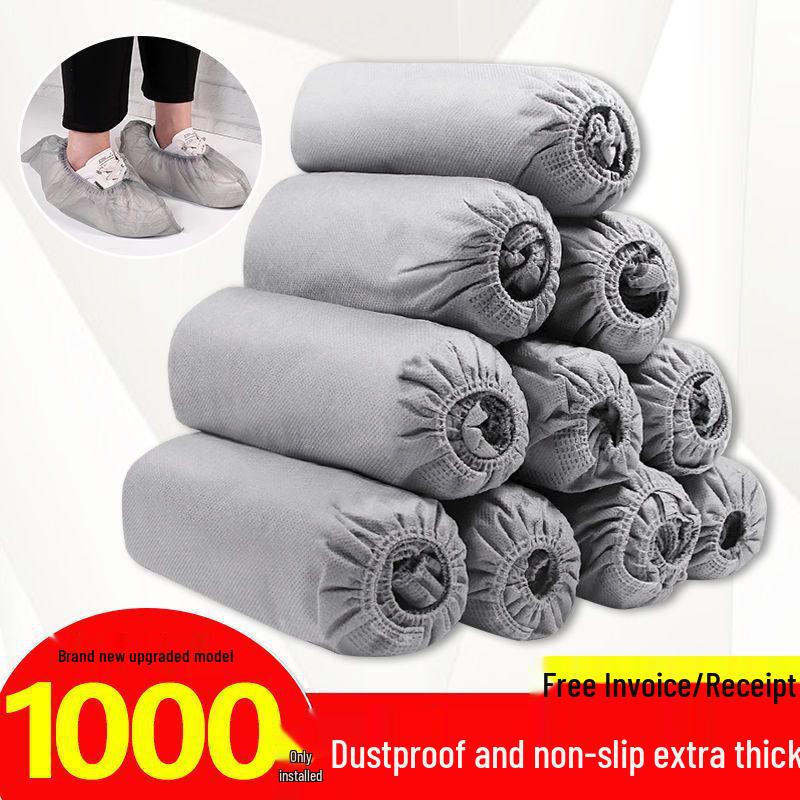 Disposable Non-Woven Shoe Covers - Wear-Resistant, Non-Slip, Dustproof, Breathable, Indoor Footwear for Students and Adults, Thickened, Free Shipping