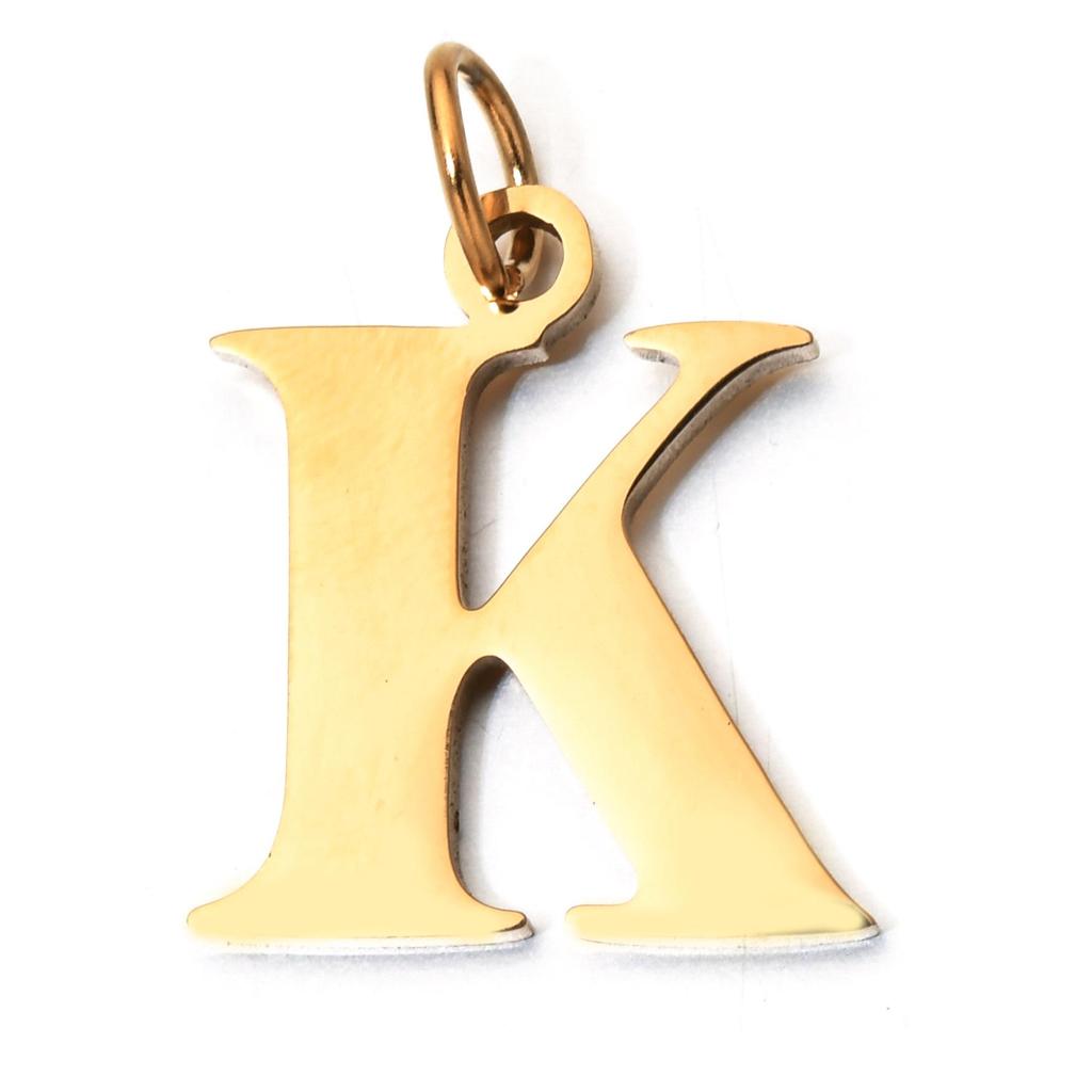 Handmade Stainless Steel English Letter Pendant - Non-Fading Charm