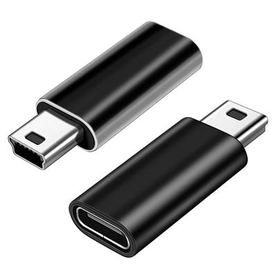 Mini adaptador USB B de 5 pines macho al tipo conector hembra USB de transferencia de datos de C