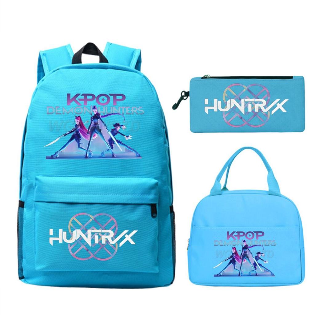 Animation Cartoon With Peripheral Printing Children'S Spine Backpack Set, Primary And Secondary School Student Leisure Schoolbag