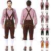 Pantaloni cu bretele bavareze Oktoberfest pentru bărbați, pentru costum de festival tradițional