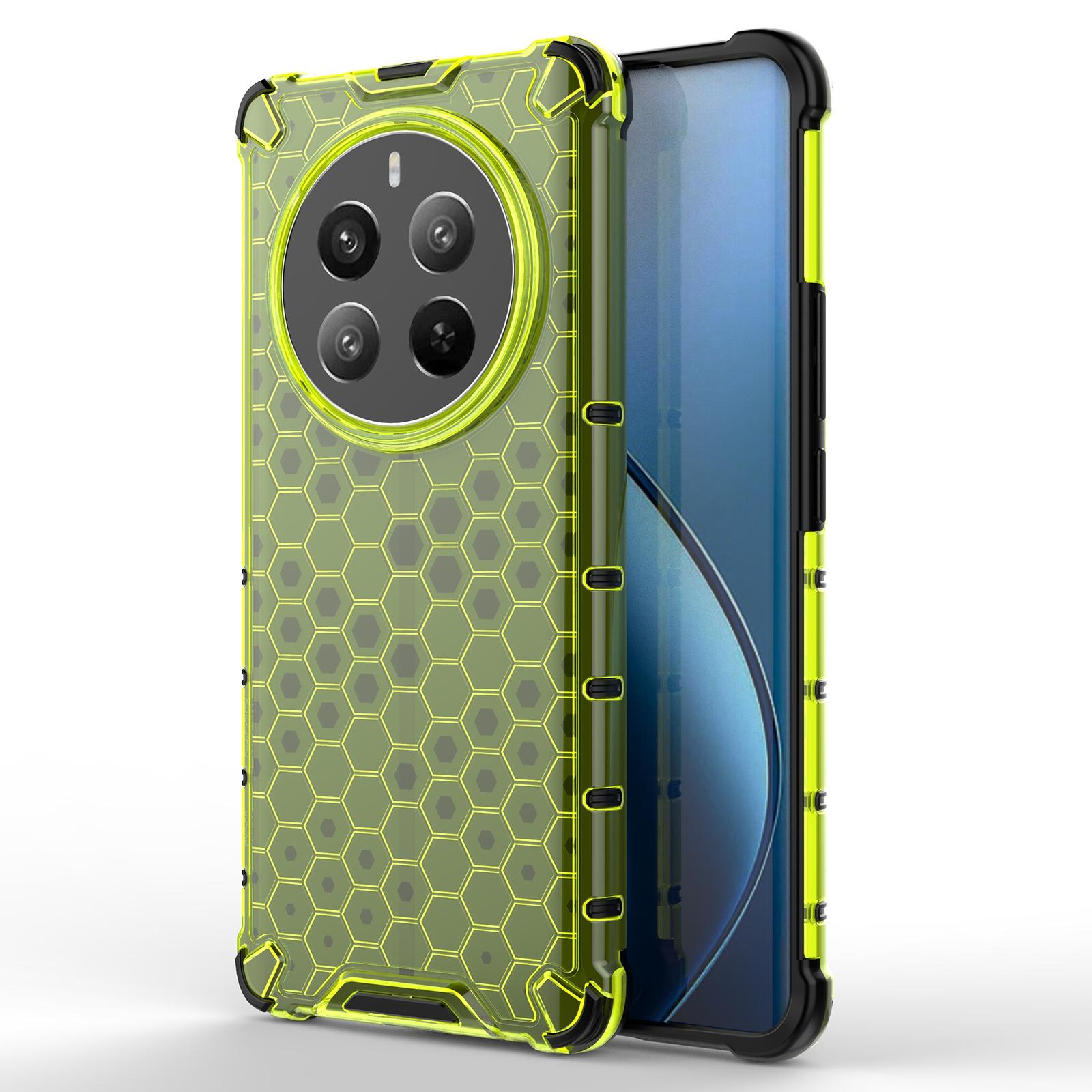 

Для Realme 12 Pro 5G/12 Pro+ 5G Чехол Сотовый дизайн ТПУ+ПК Чехол для смартфона Green