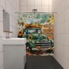 1pc Cartoon Car Print Waterproof Shower Bathe Partition Curtain Multi Size Privacy Protection with 12 Hooks Easy To Installation