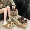 Retro Warm Thickern Hairy Vulcanize Shoes for Women 2026 Winter New Fashion Versatile Soft Plush Comfortable Chunky Cotton Shoes